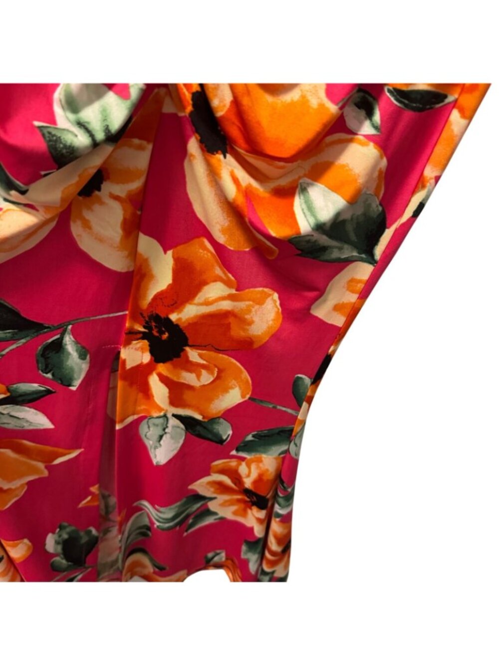 Venus Womens Pink Floral Long-Sleeve Ruched  Dress Size M Polyester Dress - Picture 5 of 12